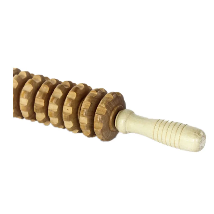 9-колесо деревянный массажер живота многофункциональный ролик для фитнеса палка