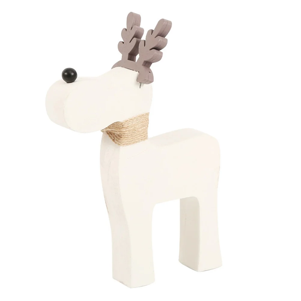 Домашний Деревянный Семейный мини-Настольный украшение в виде лося маленький