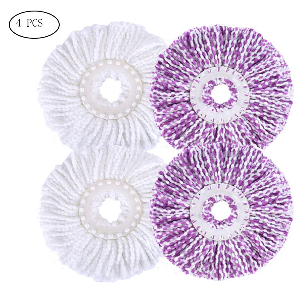 

4 PCS 360° Spin Mop Replacement Head Standard Size Microfiber Mop Head Refills Household Supplies Drop Shipping