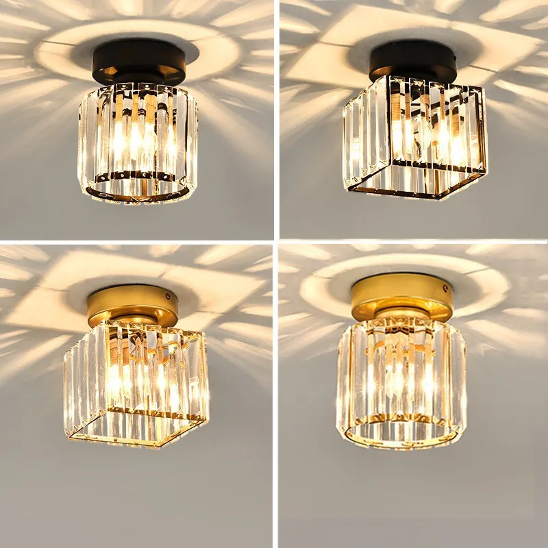 

Nordic Crystal Gold Led Minimalism Ceiling Lamp Bedroom Kitchen Decoration Indoor Lustre Home Decor Chandeliers for Dining Room