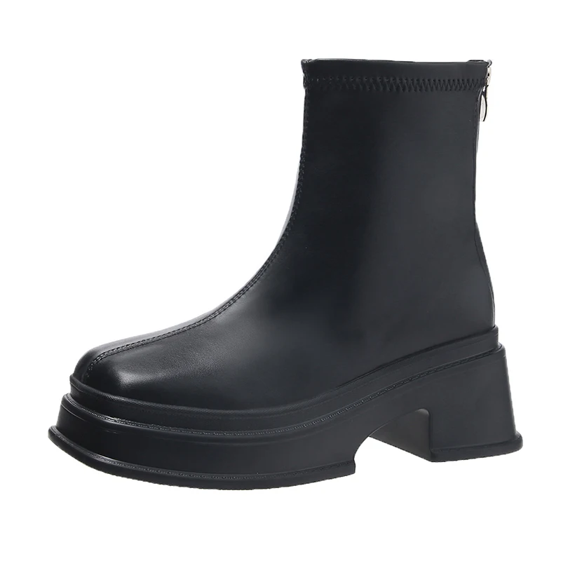 Women's Ankle Boots Boots 2022 Women's Chelsea Comfortable Women's Platform Boots for Women Fashion White Black Zipper Boots