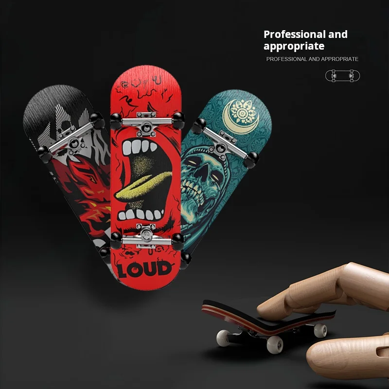 Красный Черный Цвет Череп Палец Скейтборд Профессиональный Уровень Случайный