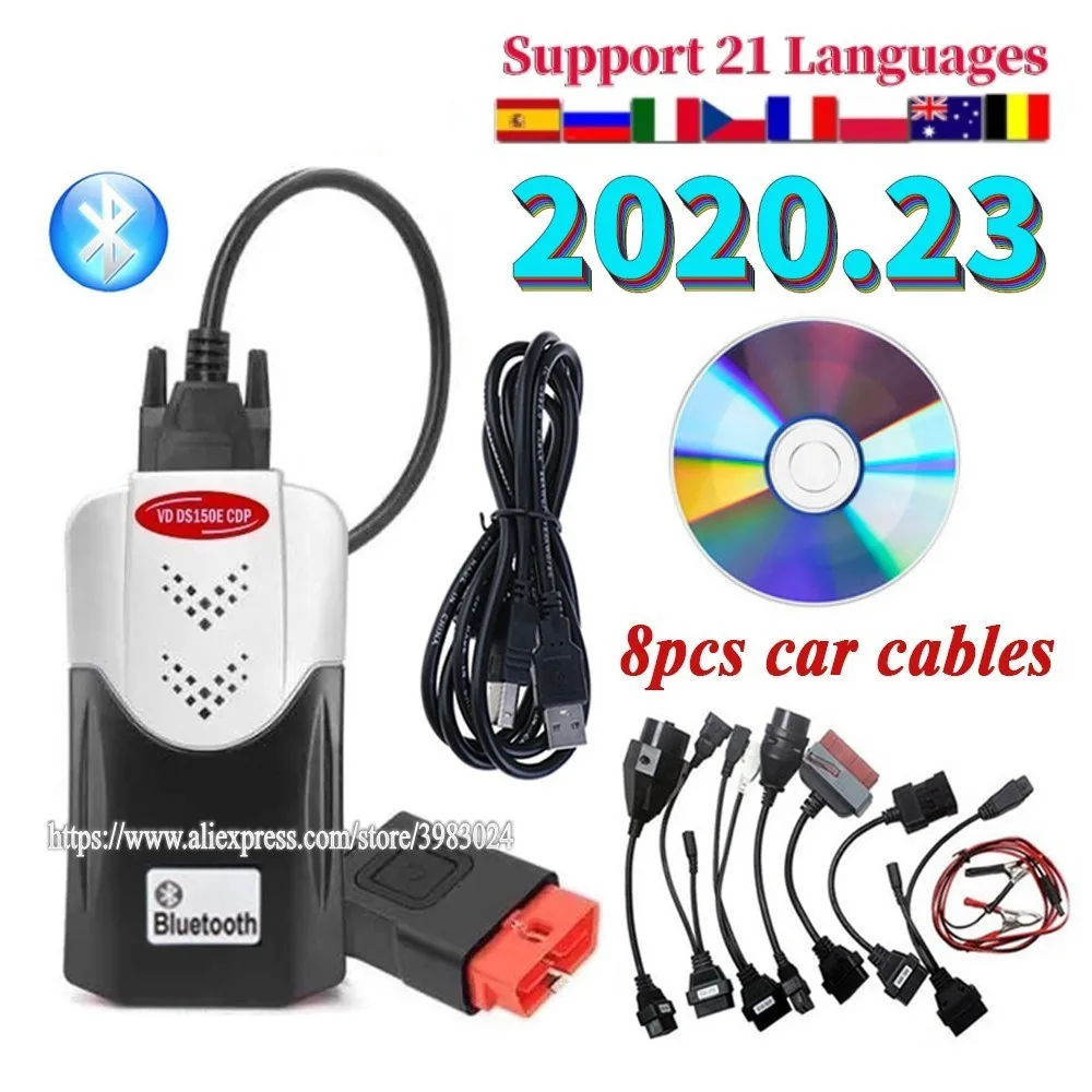2022 лучший OBD2 сканер 2020 23 2018.R0 новый VCI vd ds150 cdp bluetooth для автомобилей и грузовиков tcs