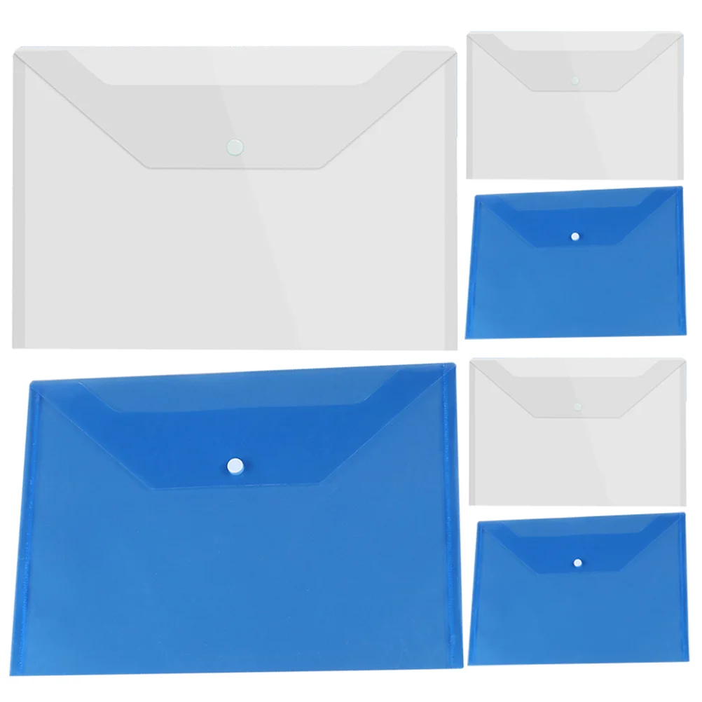 

6 Pcs Folders Office File Plastic Envelopes Practical Organizers Manager Transparent Document Bags