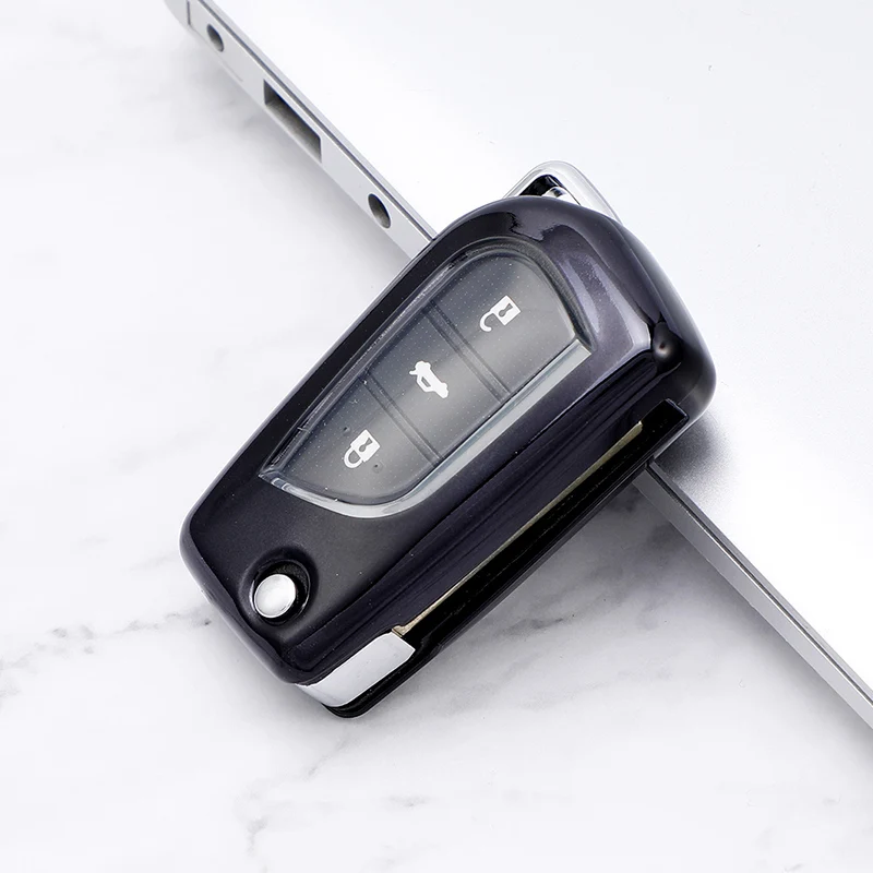 

Чехол для пульта дистанционного управления автомобиля из поликарбоната и термопластичного полиуретана (TPU) для Тойоты аурис Королла, РЕИЗ авенсис, Версо, ярис, Aygo, Рав 4, седанов, TC, IM 2017, 2016