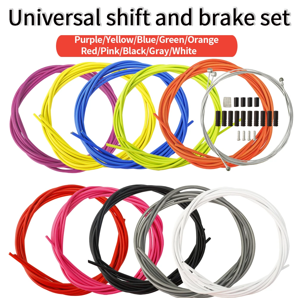 

MTB Road Bicycle shift Brake Cable Set 4mm/5mm Line Tube Multiple Colour Bike Brake Line Tube Inner Line Universal Bicycle Parts