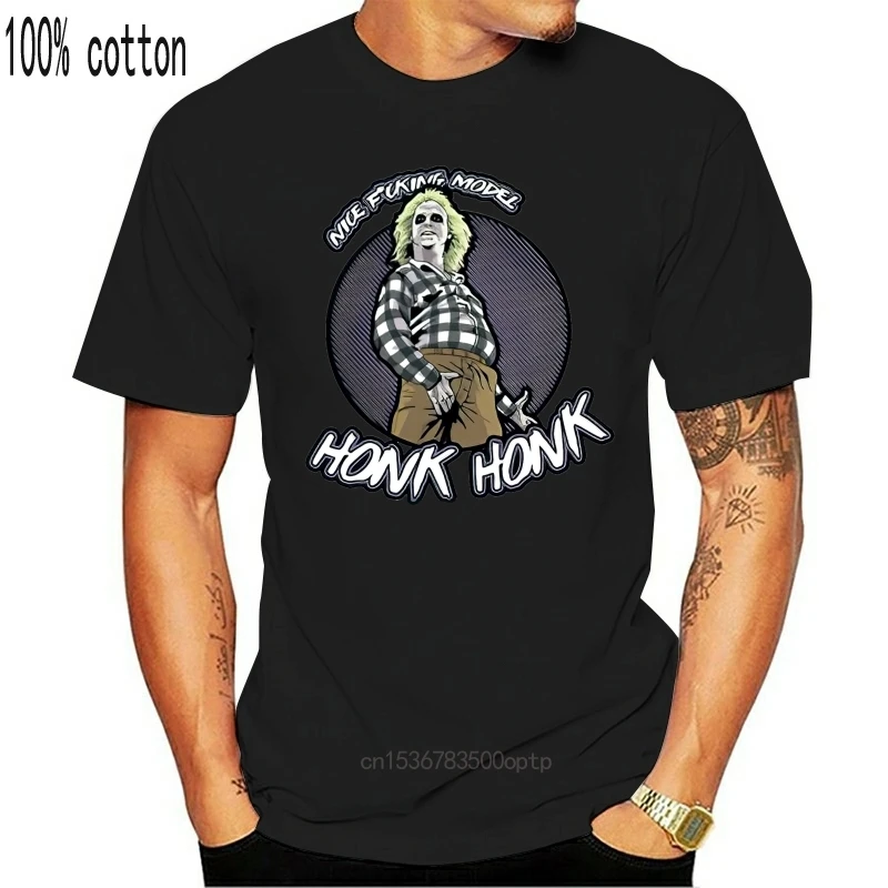Мужская одежда топы от Beetlejuice футболка со слоганом Honk в стиле 80-х культовых