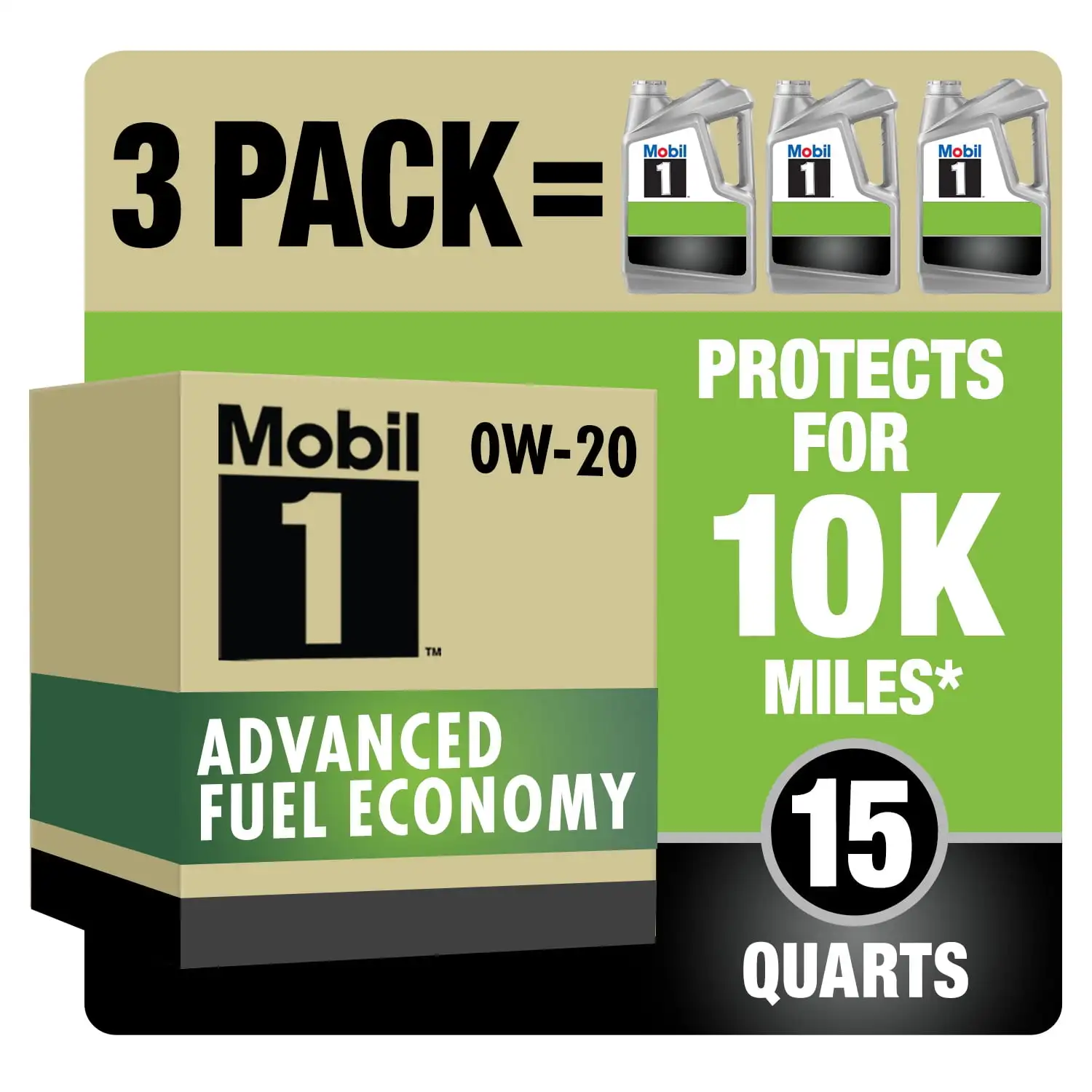 

Advanced Fuel Economy Full Synthetic Motor Oil 0W-20, 5 qt (3 Pack)