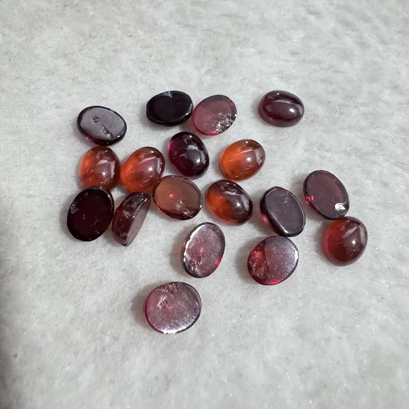 Оптовая продажа 10 шт. бусина из натурального граната 7x9 мм 8x10 овалы