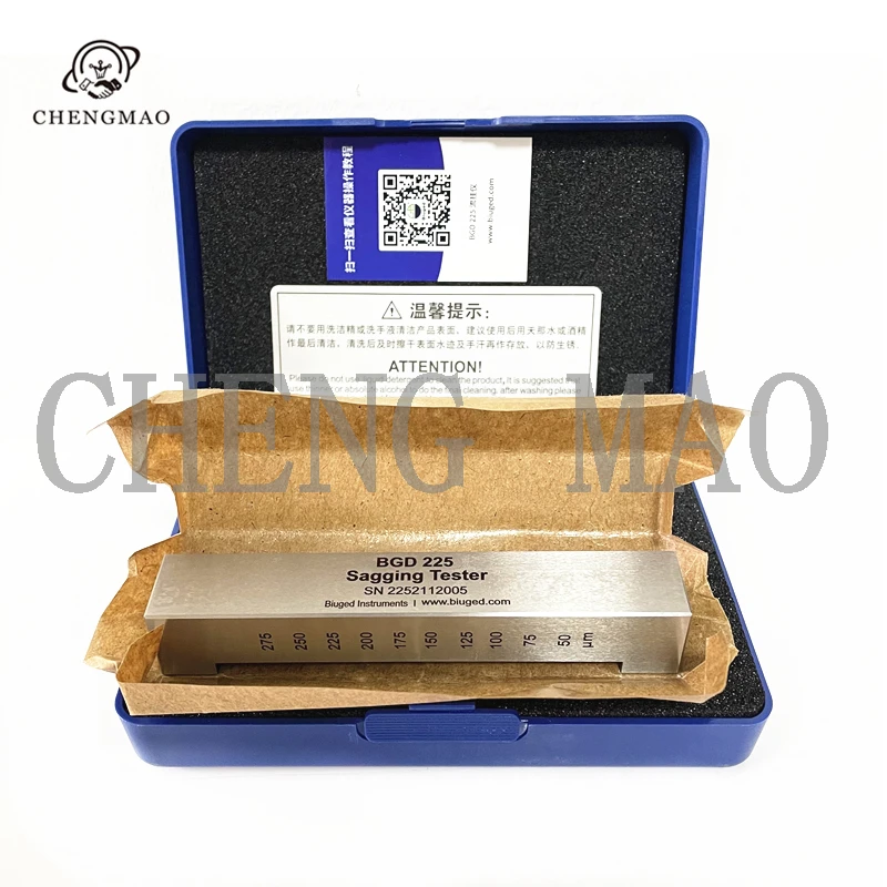 

50-275um 250-475um 450-675um 650-875um двуногий BGD225/1/2/3/4/5 тестер обвисения для покрытия и печати