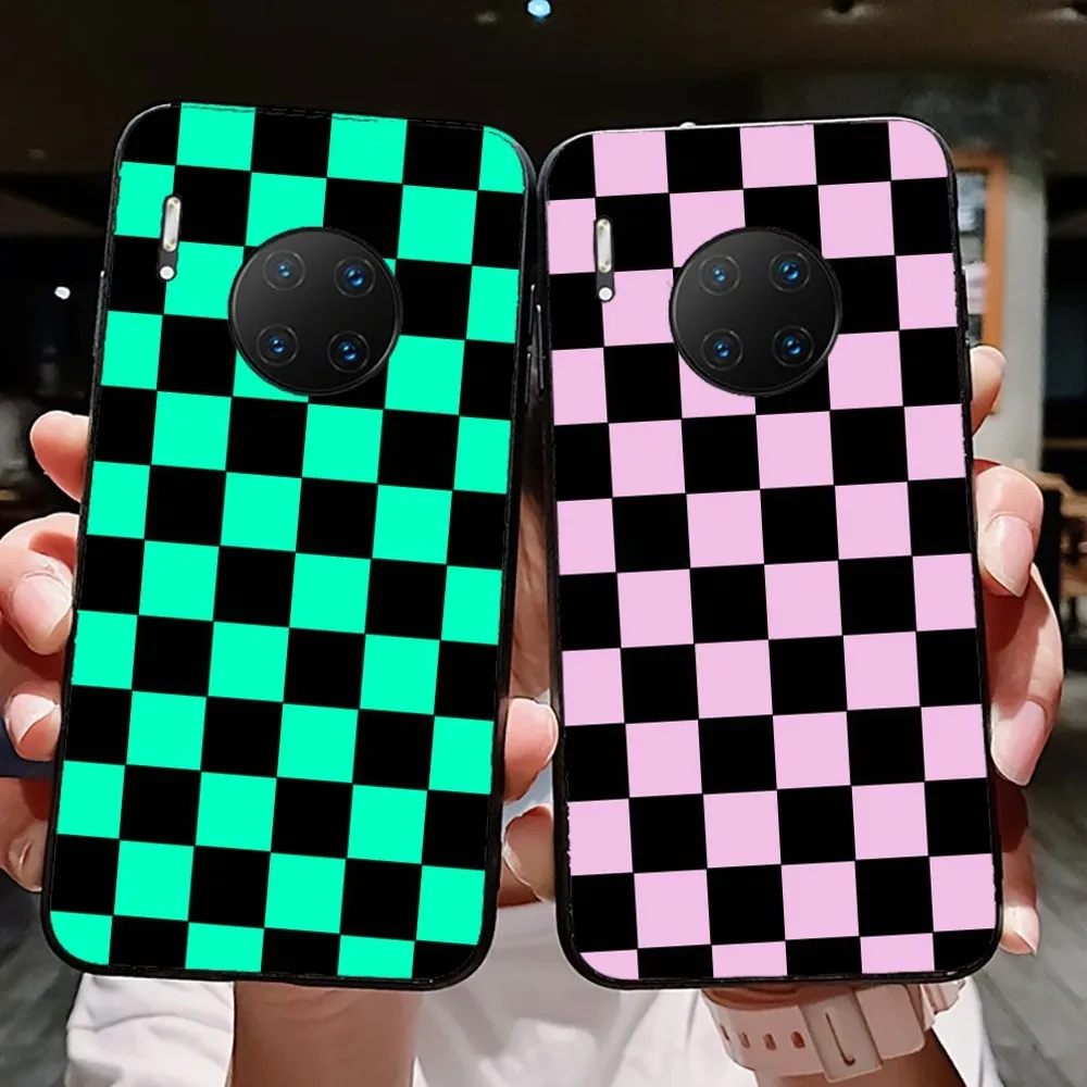 

Luxury Checkerboard Phone Case For Huawei Mate 10 20 30 40 50 lite pro Nova 3 3i 5 6 SE 7 pro 7SE