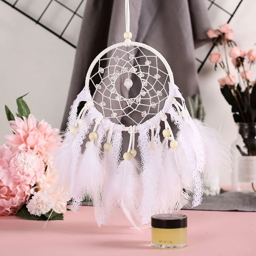 

Lace Meets Love Dream Catcher Indoor Pendants Creative Ornaments Gifts Girlfriends Kawaii Room Decor Baby Boy Room Decoration