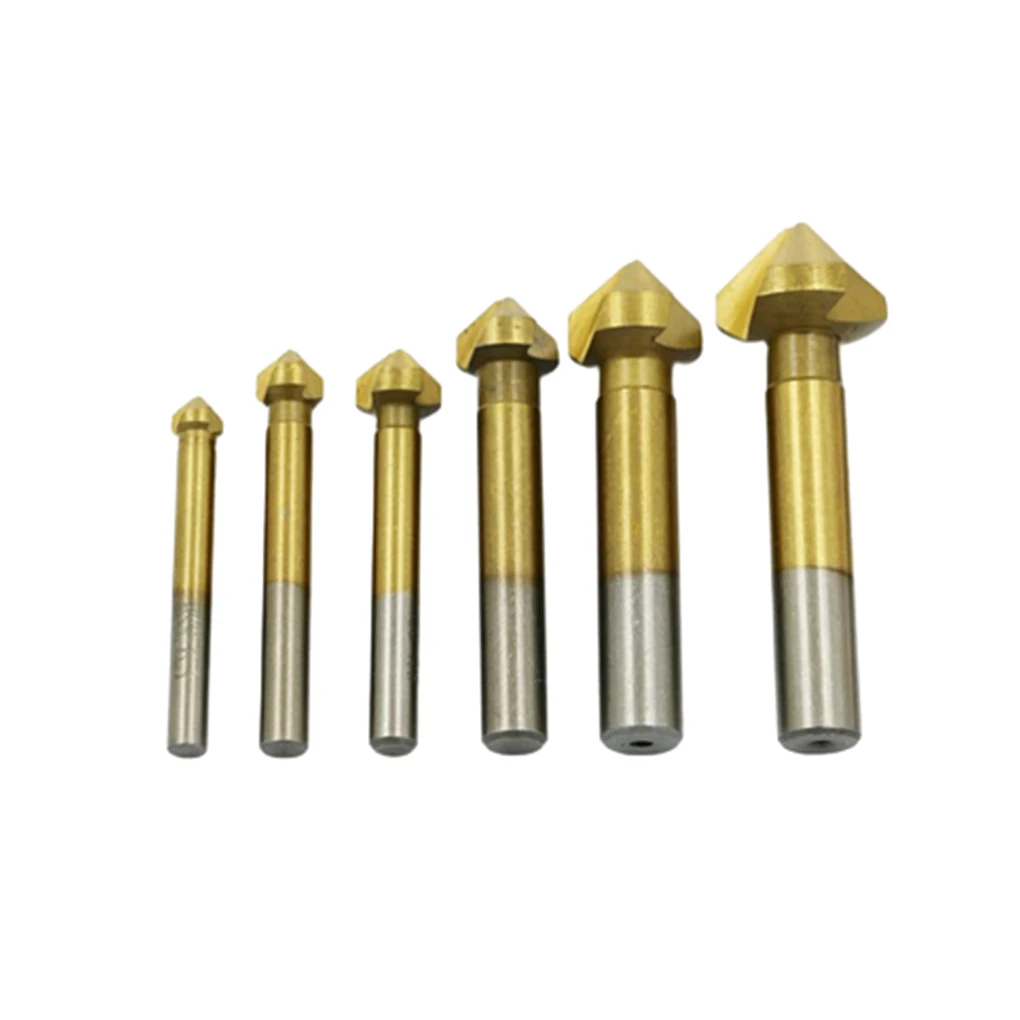 

6 шт., профессиональные сверла с зенкером, 90 градусов