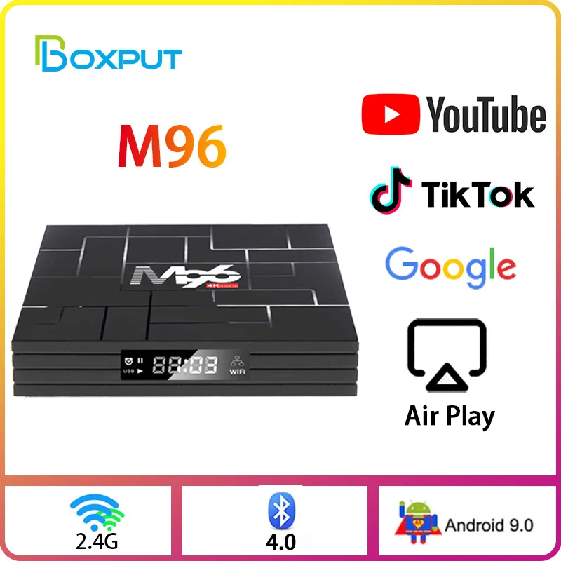 

Приставка Смарт-ТВ M96, 4/64 ГБ, Android 9,0, Rk3318