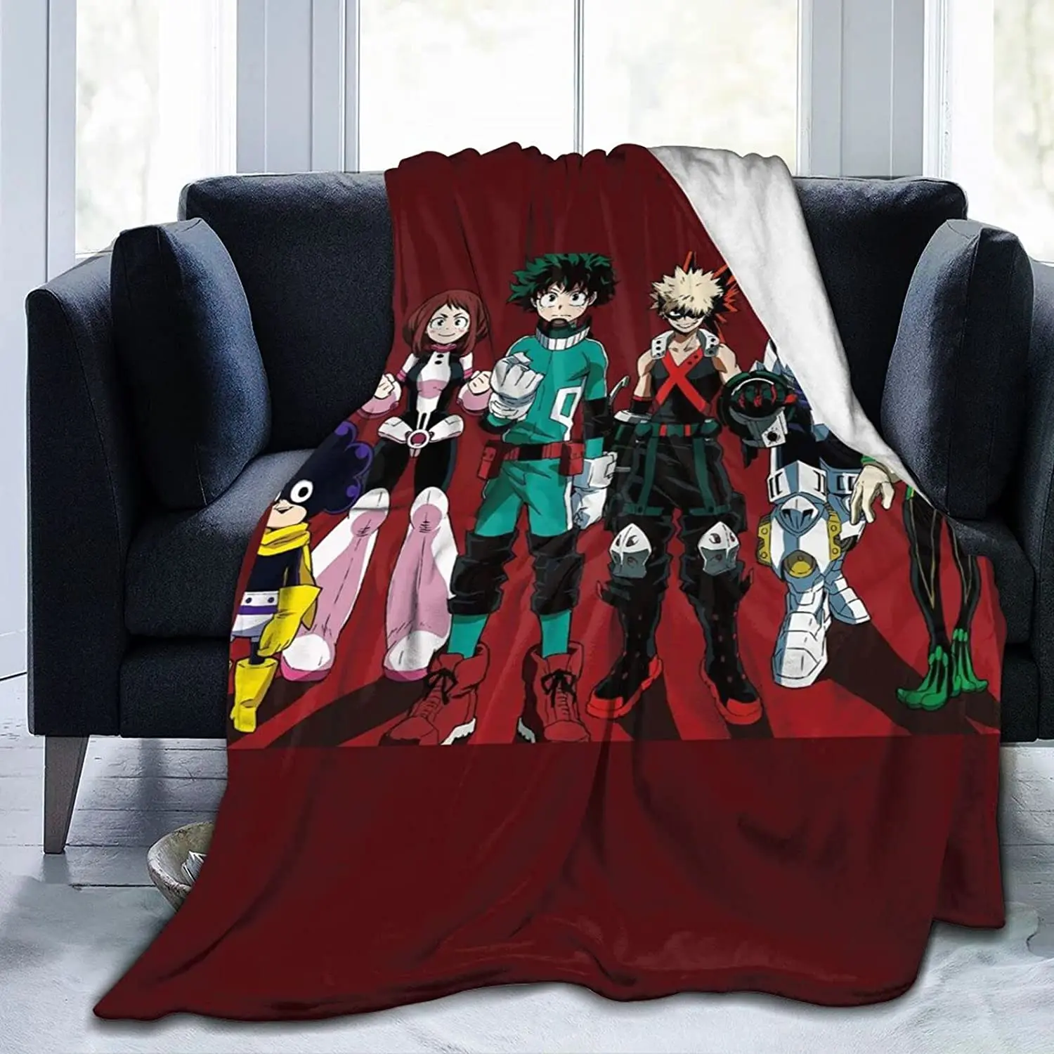 

Anime and Manga Soft Flannel Blanket Lightweight Fleece Blanket Air Conditioner is Suitable for Bedroom Living Room Sofa