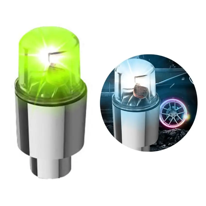 

2Pcs LED Car Bike Wheel Tire Tyre Dust Spoke Flash Lights Valve Stems & Caps Accessories