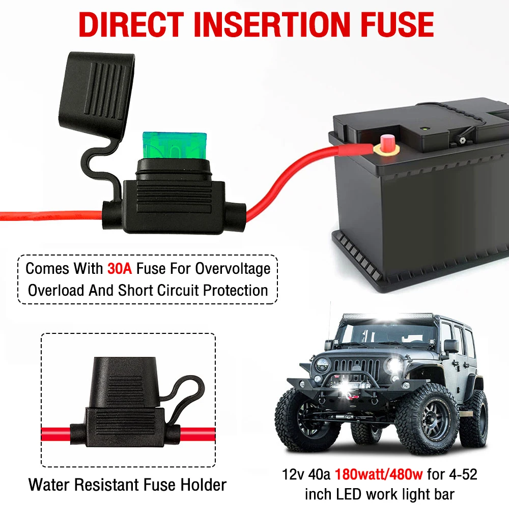 Женский комплект жгутов проводки 300 Вт 2 провода 16 AWG Универсальный женский жгут