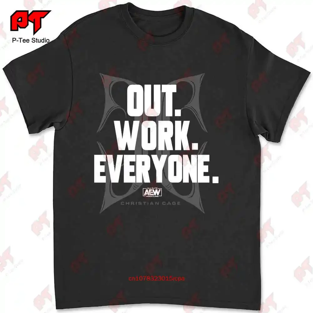 Футболка Aew All Elite Wrestling Christian Cage Out Work Everyone 3X53