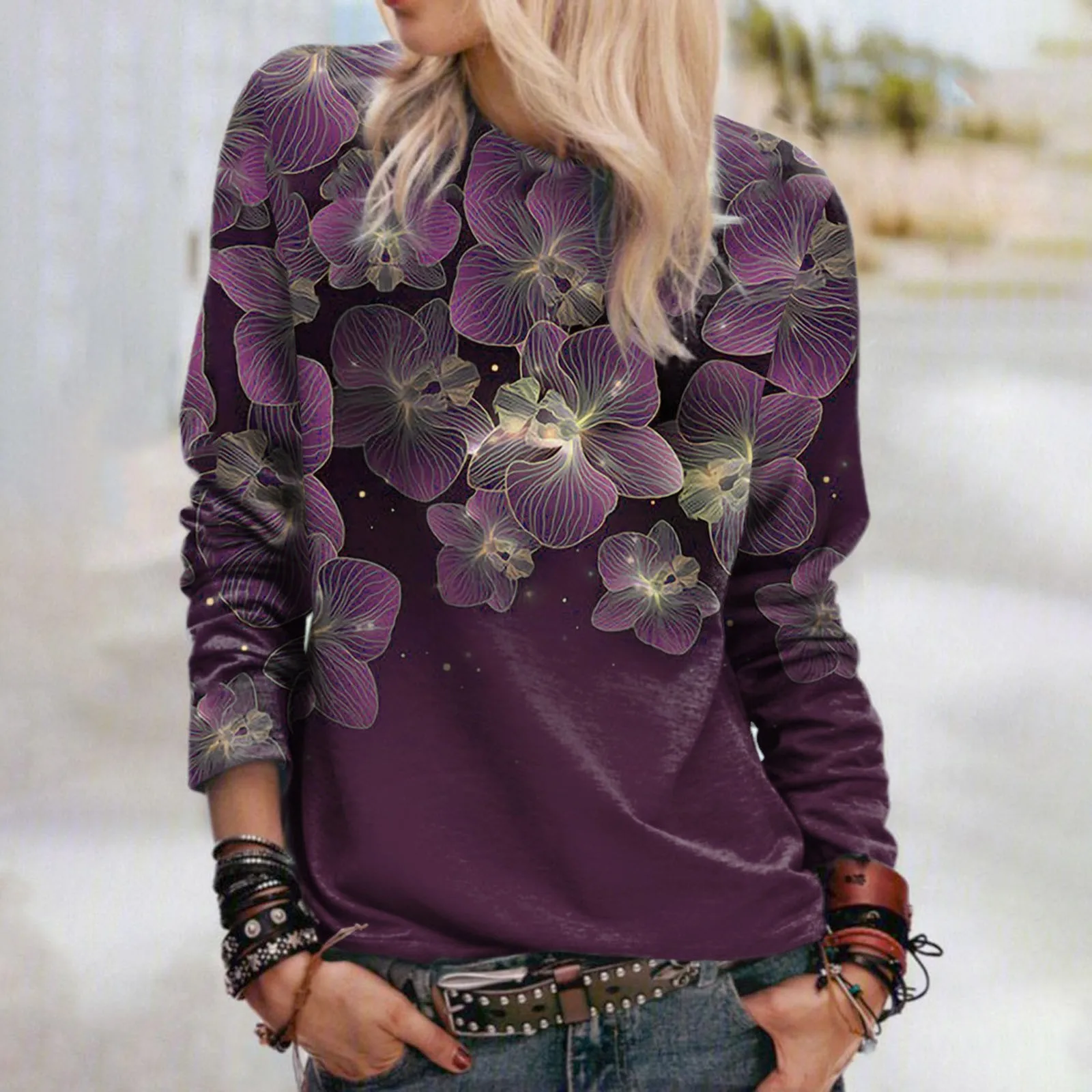 

Women Lady Loose Full Zip Sweatshirt Round Neck Fit Pullover Tops Casual Melanin Sweatshirts for Women Men Casual Short Outfits