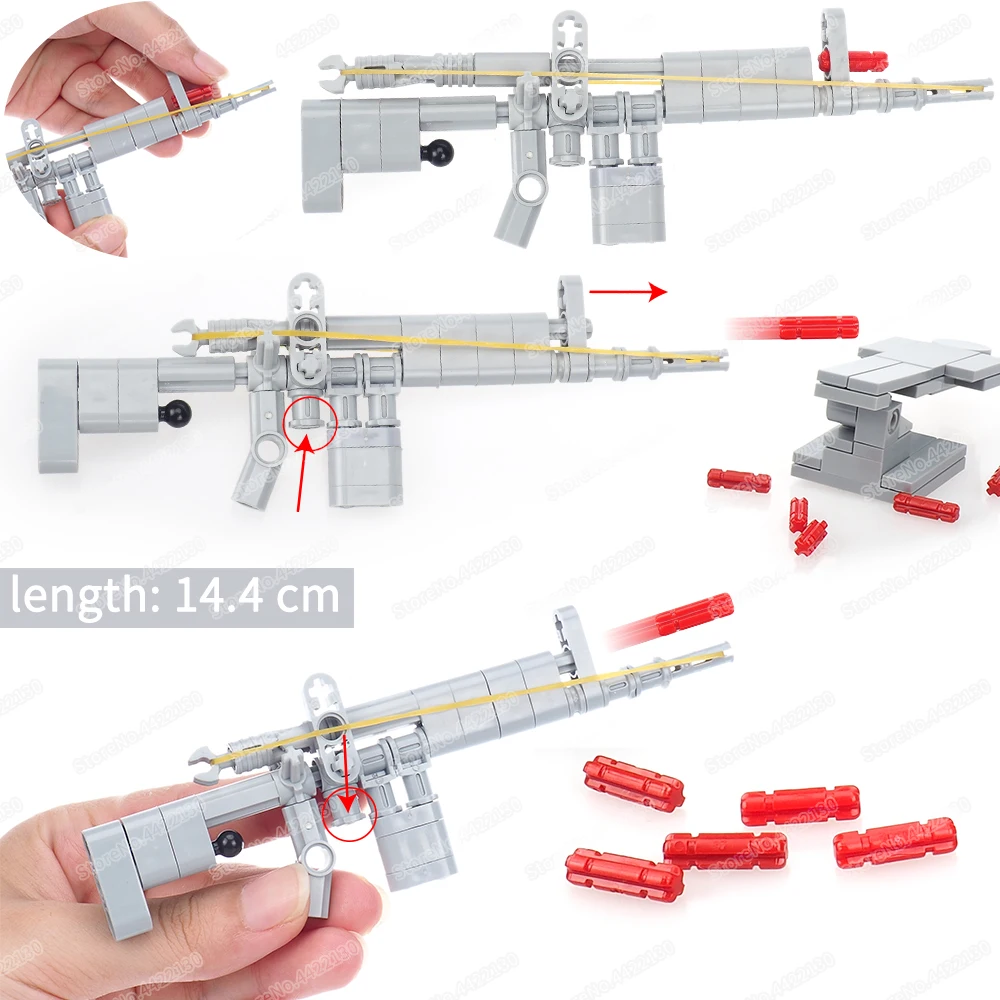 Мини-оружие искусственное оружие Резиновая лента выбросы 5 капсул сборная пуля