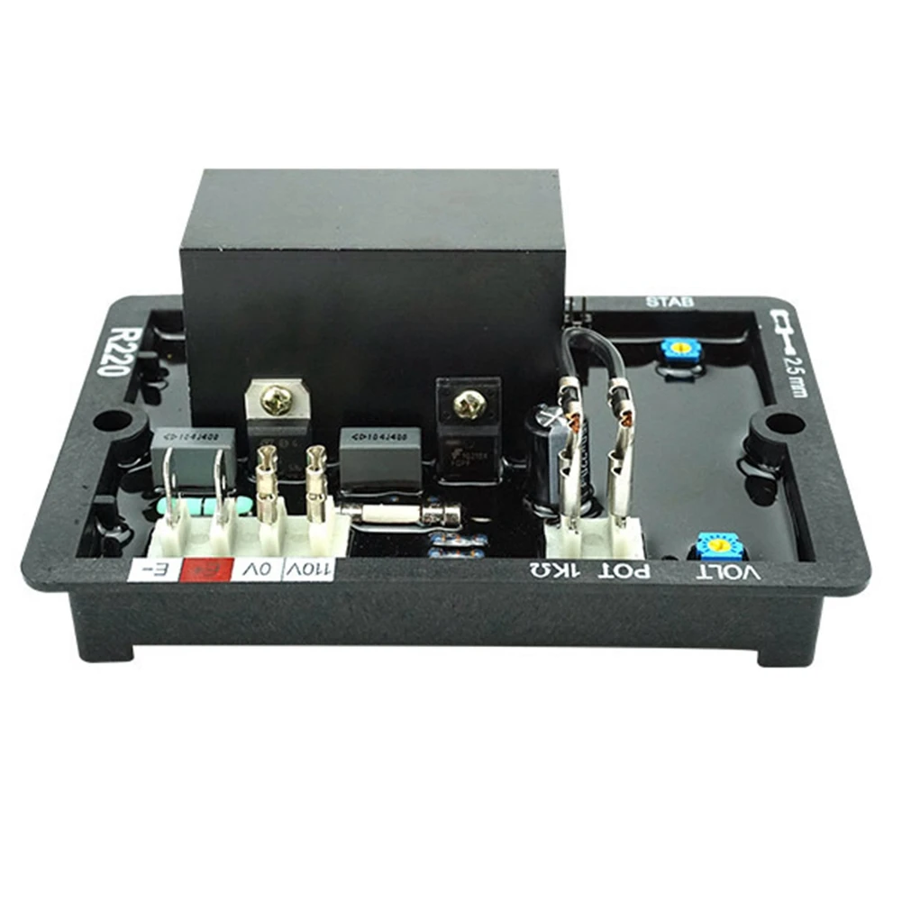 

New AVR R220 for Generator AVR Automatic Voltage Regulator Alternator Part Power Stabilizer for Brush Diesel Generator