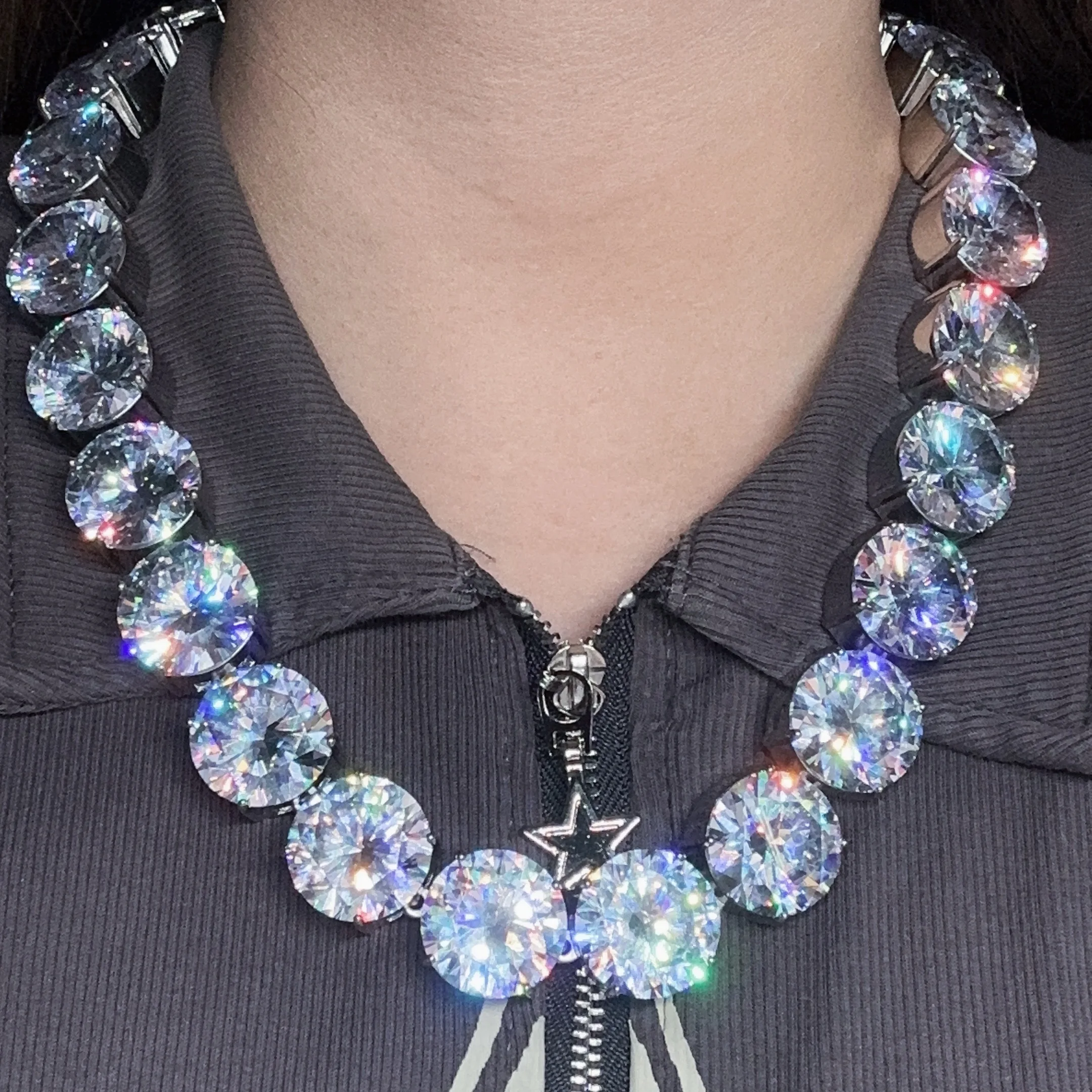 Готов к отправке большая теннисная цепочка из нержавеющей стали 316L 20 мм с