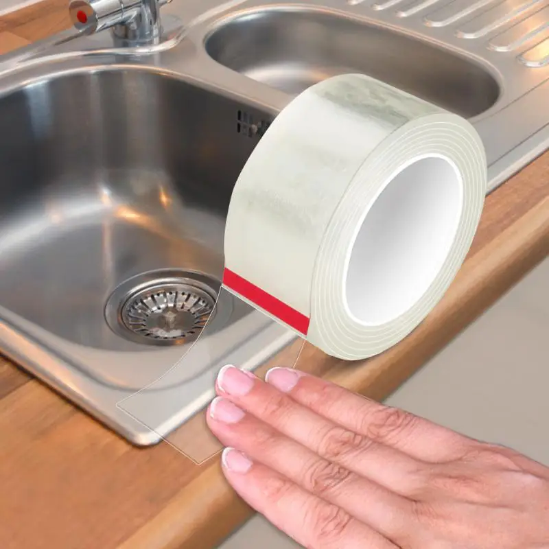 

Kitchen Sink Waterproof Sticker Anti-mold Waterproof Tape Bathroom Countertop Toilet Gap Self-adhesive Seam Sticker Home Kitchen