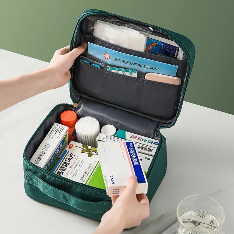 

Multi-functional Layered Medicine Box Thickened Large-capacity Cloth Home Portable Storage Bags Splitter Pharmaceutical Boxes