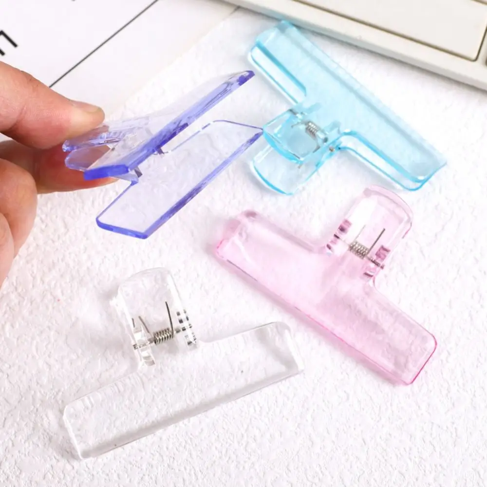 

Transparent 2pcs Bookmark Binder Dovetail Clamp Binding Clips Student Stationery Page Holder Fixing Clips Paperclips Memo Clip