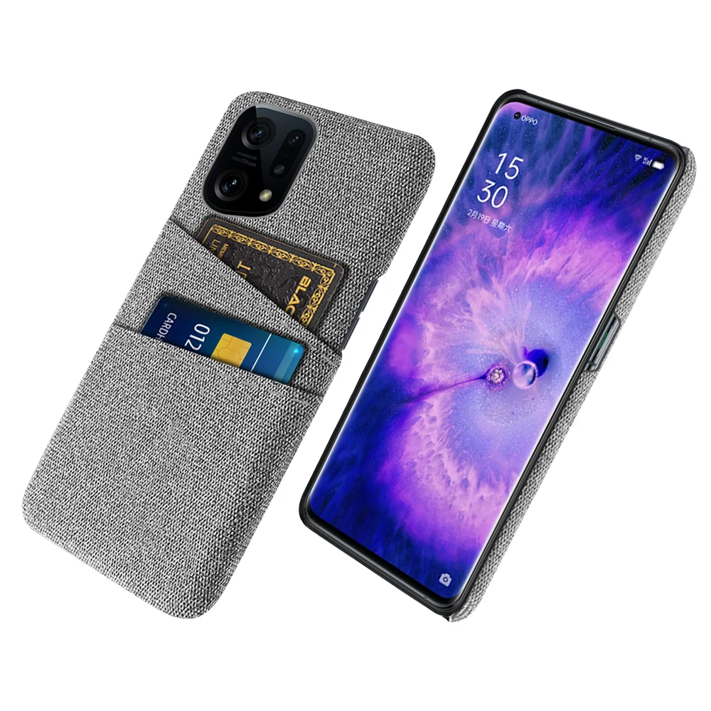 

Find X5 For Oppo Find X5 X5 Pro Case Luxury Fabric Dual Card Phone Cover For Find X5 Pro Coque Funda For Oppo FindX5 X5Pro Capa