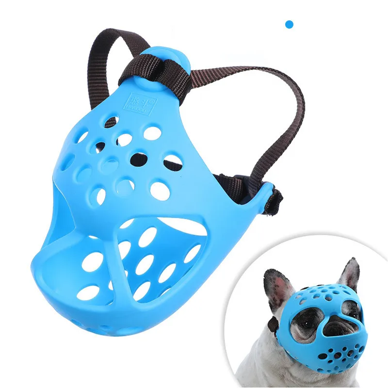 

Short Snout Dog Muzzle Soft Silicone Muzzle for Biting Chewing Licking for French Bulldog Ideal for Flat-Faced Aggressive Dog