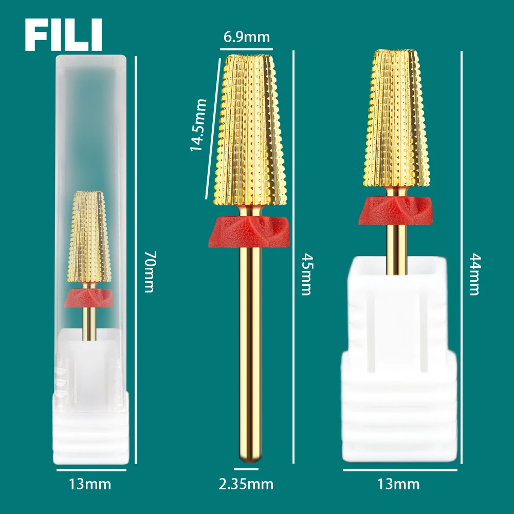 Профессиональное Универсальное Сверло Для Ногтей 3/32 5-в-1 Из Карбида Вольфрама