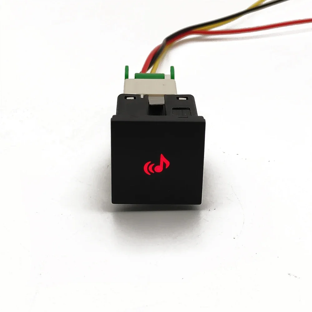 

24 мм * 24 мм, 1 шт., автомобильный красный светодиодный светильник DRL, включение и выключение музыки, модифицированная кнопка переключения с проводом для VW Golf 6 MK6 Jetta 5 MK5 Scirocco