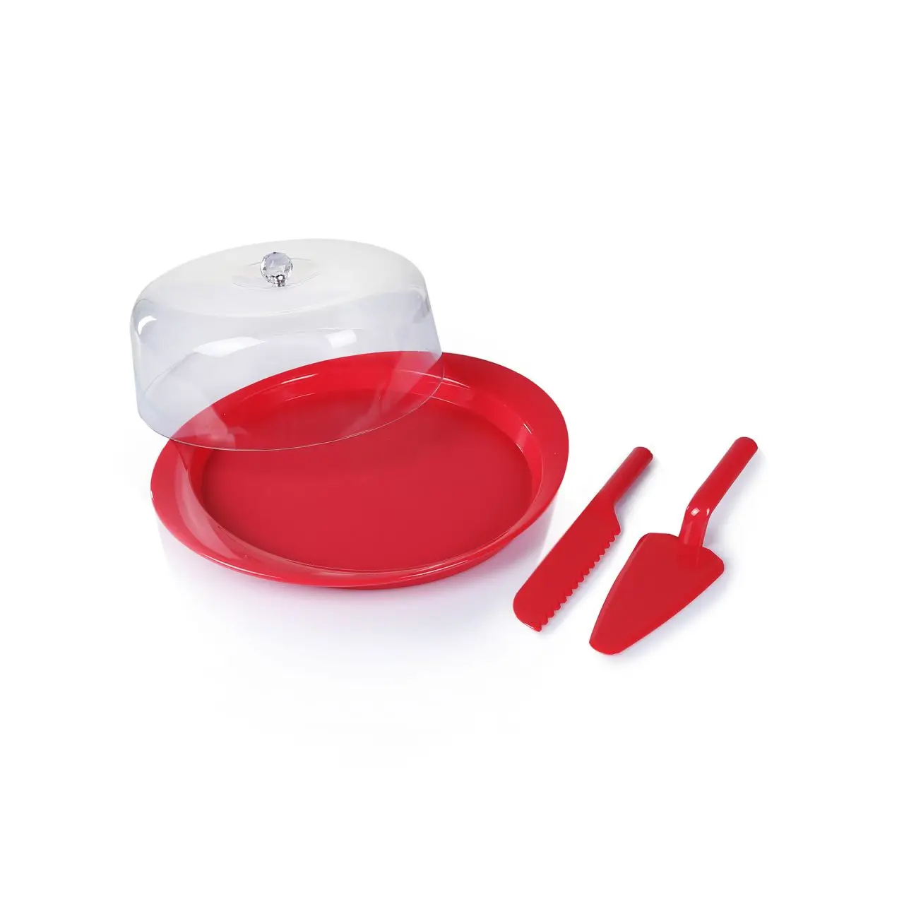 

Fuchsia Color Cake Serving Platter Set Cake Presentation Handy Washable