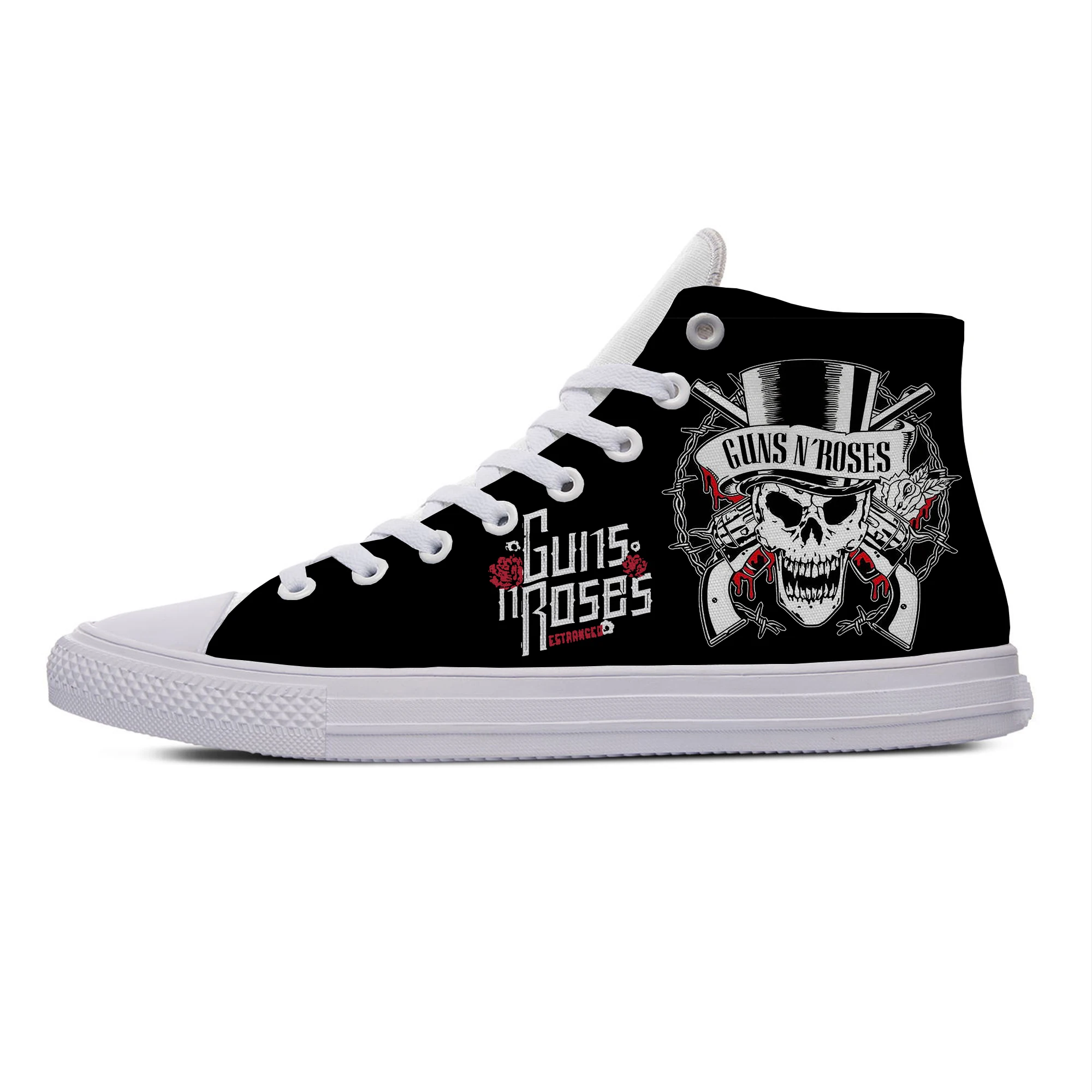 

GUNS N ROSE Rock Band Heavy Metal Fashion Funny Casual Cloth Shoes High Top Breathable Lightweight 3D Print Men Women Sneakers