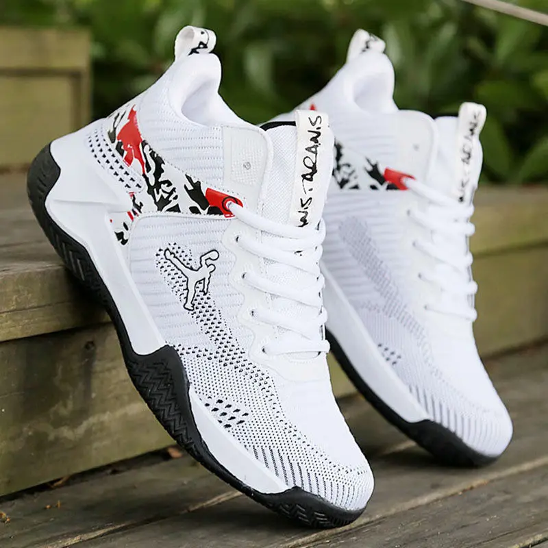 Men High Top Breathable Sneakers Men Outdoor Non-slip Athletic Fashion Tennis Sport Shoes Male Zapatillas Black