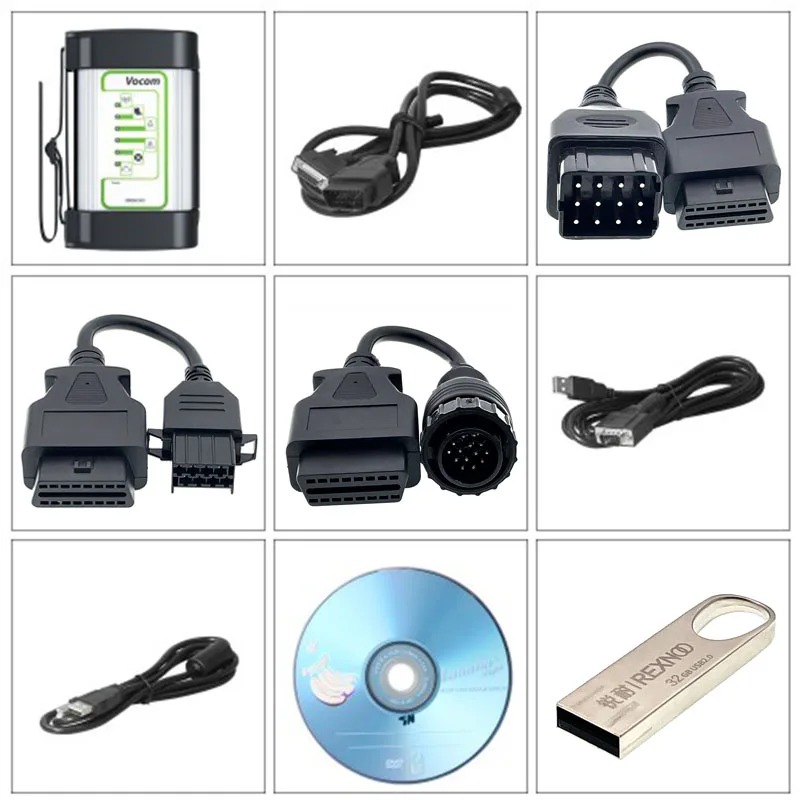 88890300 Vocom Интерфейс USB Connection Truck Diagnostic Scanner Programmer Tool для Volvo Renault UD Mack on.