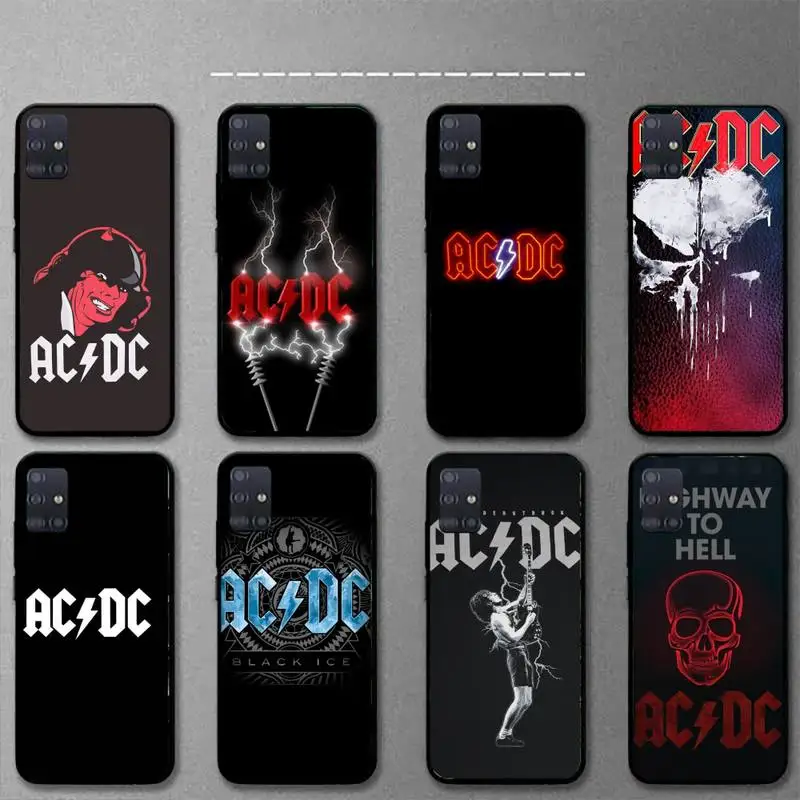 

Music-Band-ACDC Phone Case For Samsung S21 S30 S10 S9 S8 S7 S6 S5 plus lite ultra edge soft Cover Fundas