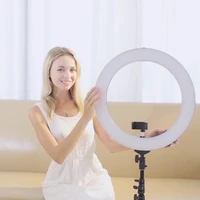Amazon Hot Sale Zomei 18 inches 2700-5500K Dimmable photographic lighting circle ring light lamp Live shooting studio makeup