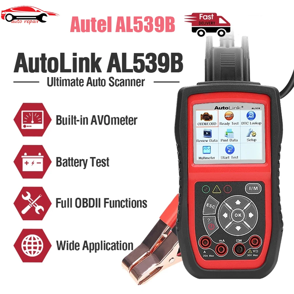 

Оригинальный Autel Autoink AL539B OBD2 сканер тестер электрической батареи для 12 В EOBD считыватель кодов OBDII диагностические инструменты бесплатное об...
