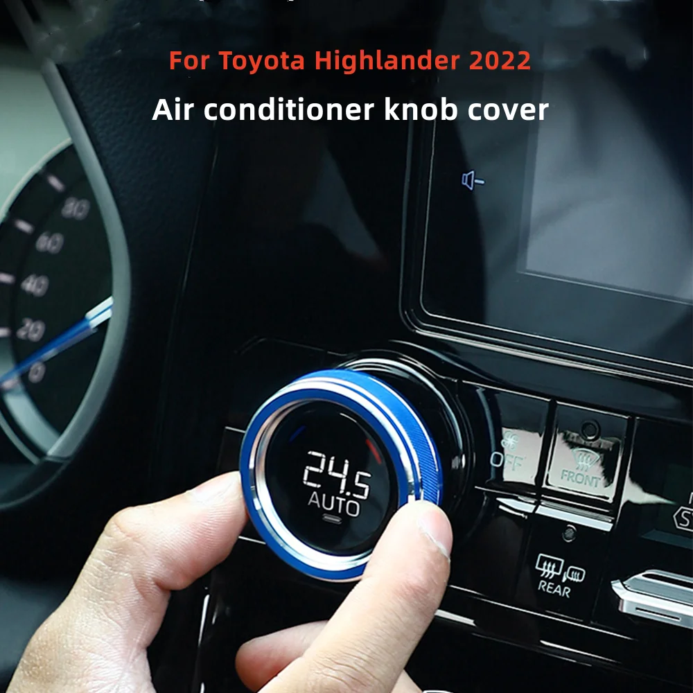 

3PCS/Set Car Air Conditioner Switch Knob Ring Cover For Toyota Highlander 2022 Accessories