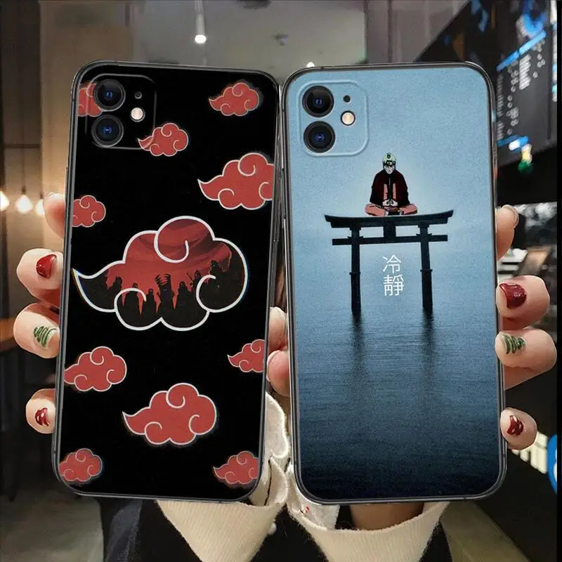 

Naruto Ninja Black TPU phone Case For IPhone 13 12 11 Pro Max Mini SE XR X XS Max 8Plus 7plus 6 6S New Shell phone Case