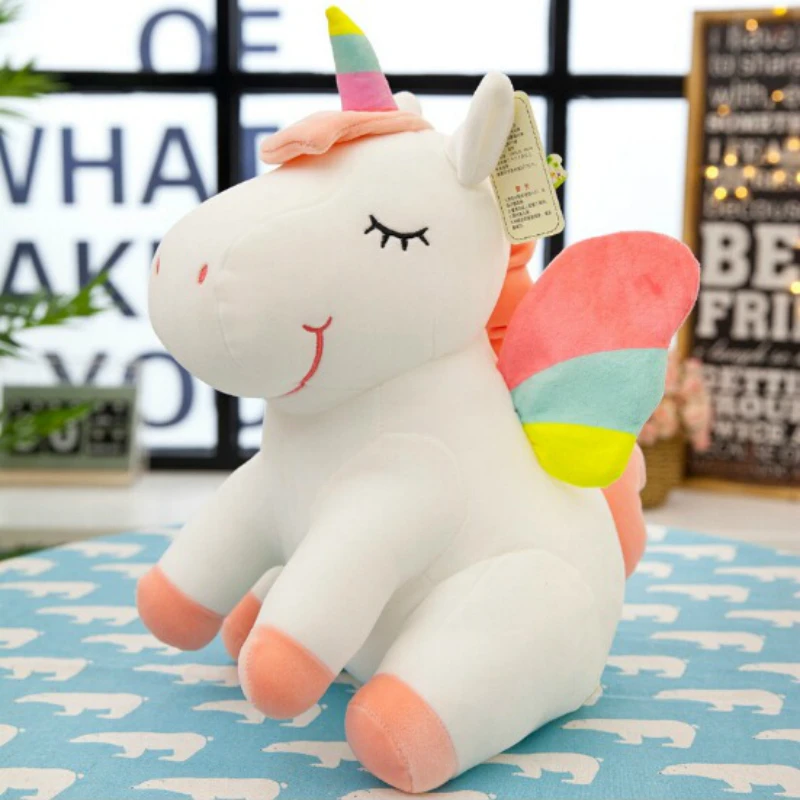 

25CM New Soft Cute Rainbow Style Unicorn Toy Plush Toys Animals Horse Children Toys Baby Dolls Birthday Gifts