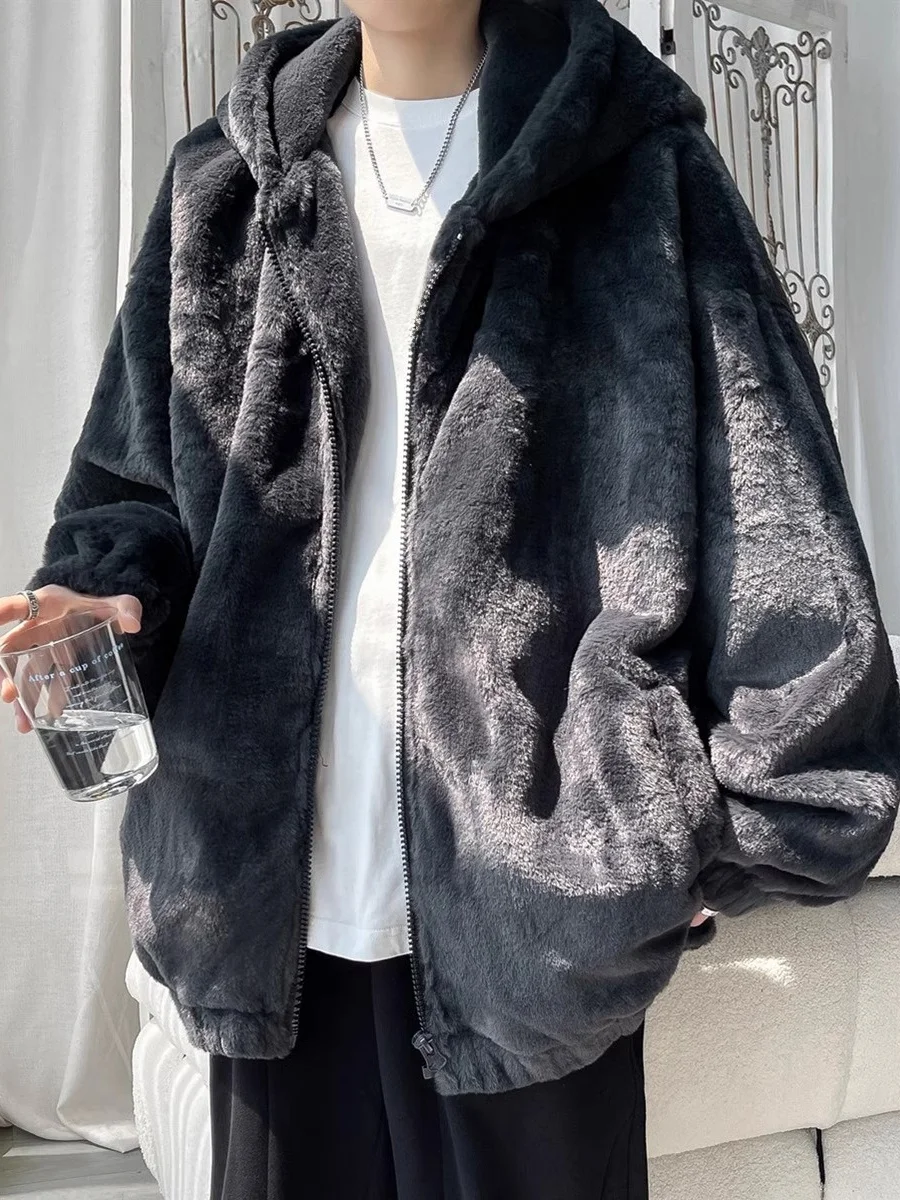 Мягкое клейкое приятное для кожи с капюшоном из искусственного кроличьего меха