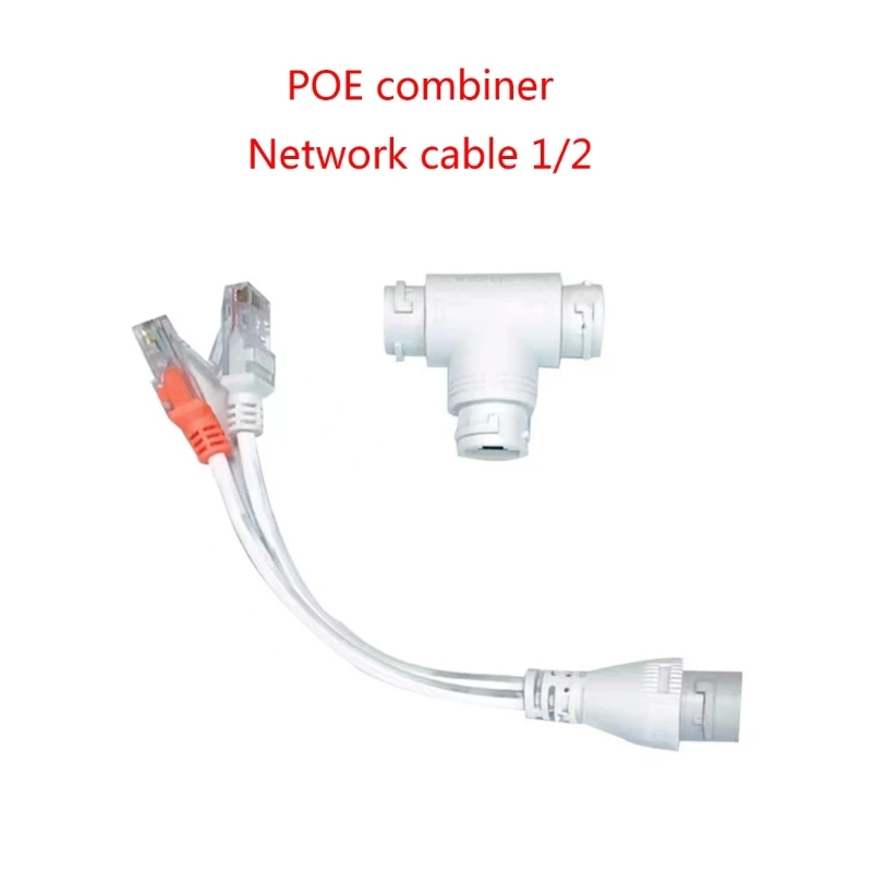 Трехсторонний разъем RJ45 2-в-1 POE Splitter для системы мониторинга сетей