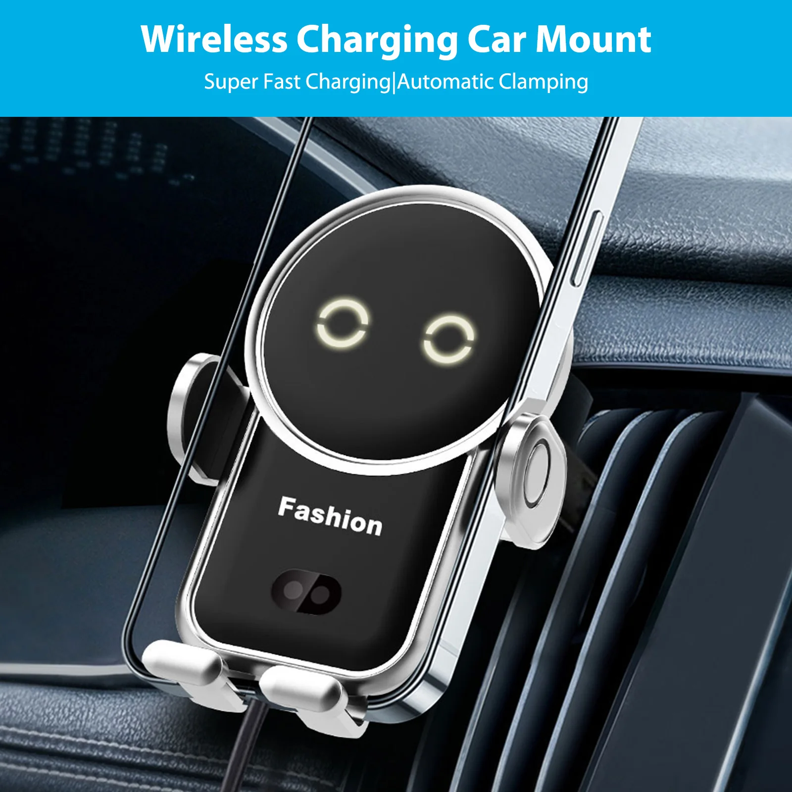 

Car Phone Holder Mount 15W Wireless Charger for iPhone 13 12 11 XR X 8 Samsung S20 Xiaomi Qi Fast Charging Infrared Sensor S20