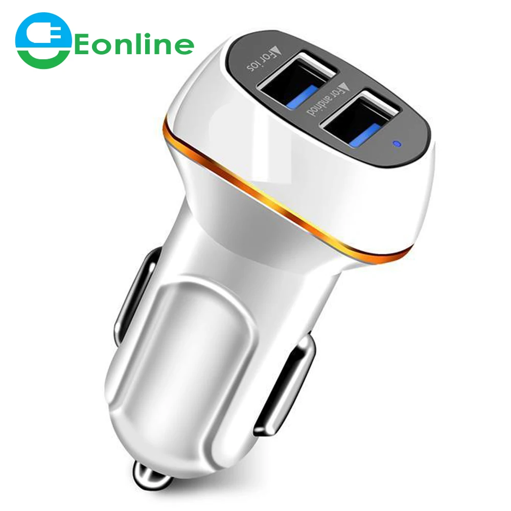 

Crouch 2 USB Output Car Charger 2.4A max(Real) Fast Charge For iPhone 6s 6 plus SE for Samsung S6 S5 S4 Mobile Phones Tablets