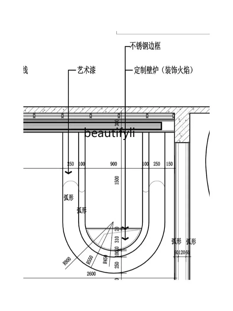 Имитация сердечника камина U-образный французско-американский электронный