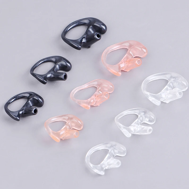 

3 пары, прозрачные силиконовые мягкие наушники-вкладыши для раций, скрытые акустические трубки, маленькие/Средние/Большие J6116Z