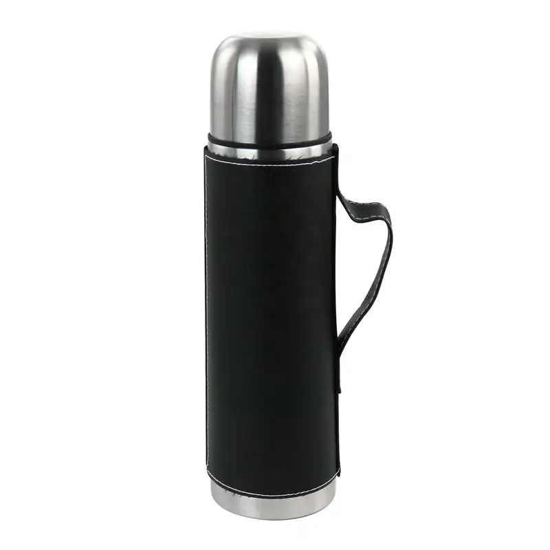 

fluid ounces Stainless Steel Thermal Travel Bottle in Leatherette